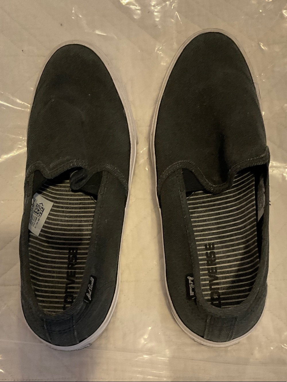 Converse Men's Black Canvas Slip-On Loafers